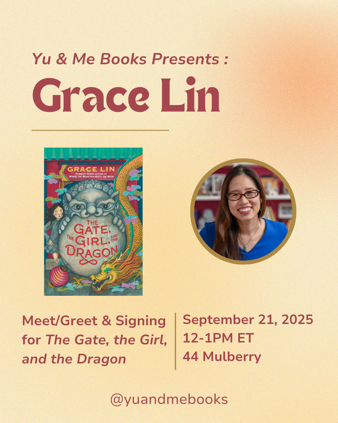 Meet & Greet | The Gate, the Girl, and the Dragon by Grace Lin